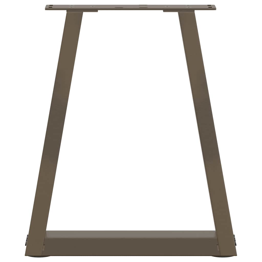 Πόδια Τραπεζιού Σαλονιού 2 τεμ. Σχήμα V από Φυσικό Ατσάλι 38x(42-43,3) εκ. Ατσάλι