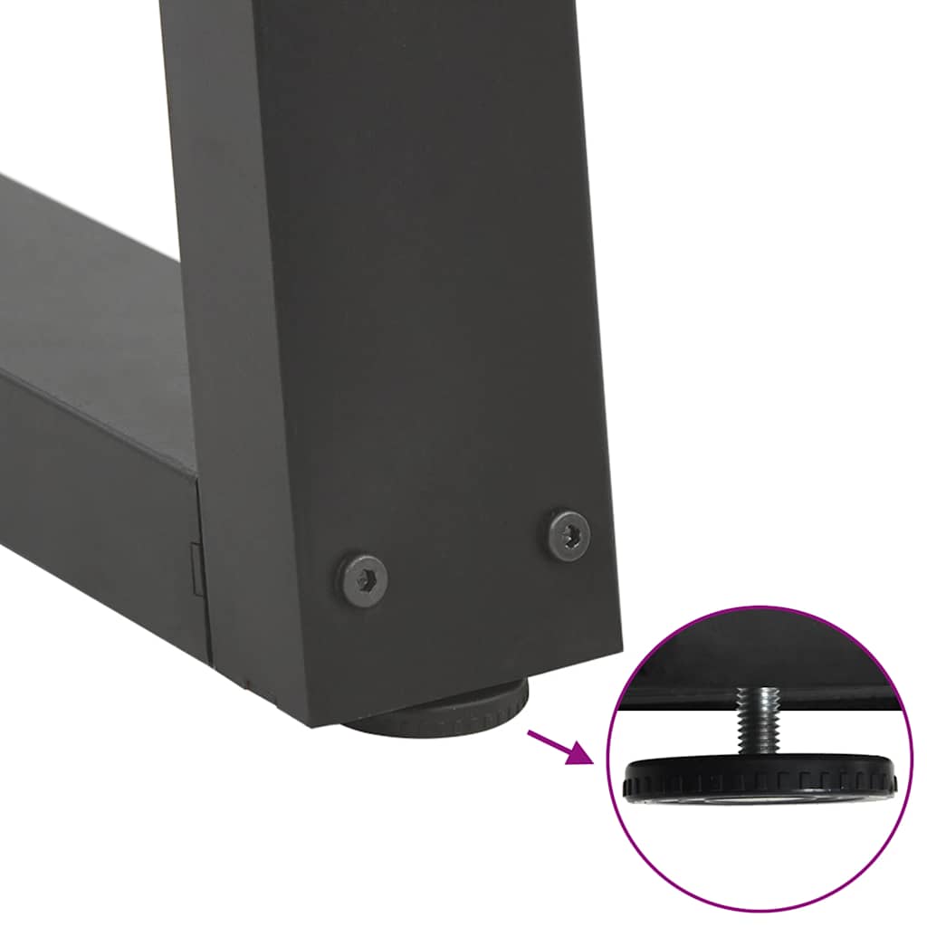 Πόδια Τραπεζιού Σαλονιού Σχήματος V 2 τεμ. Ανθρακί 60x(42-43,3) εκ. Ατσάλι