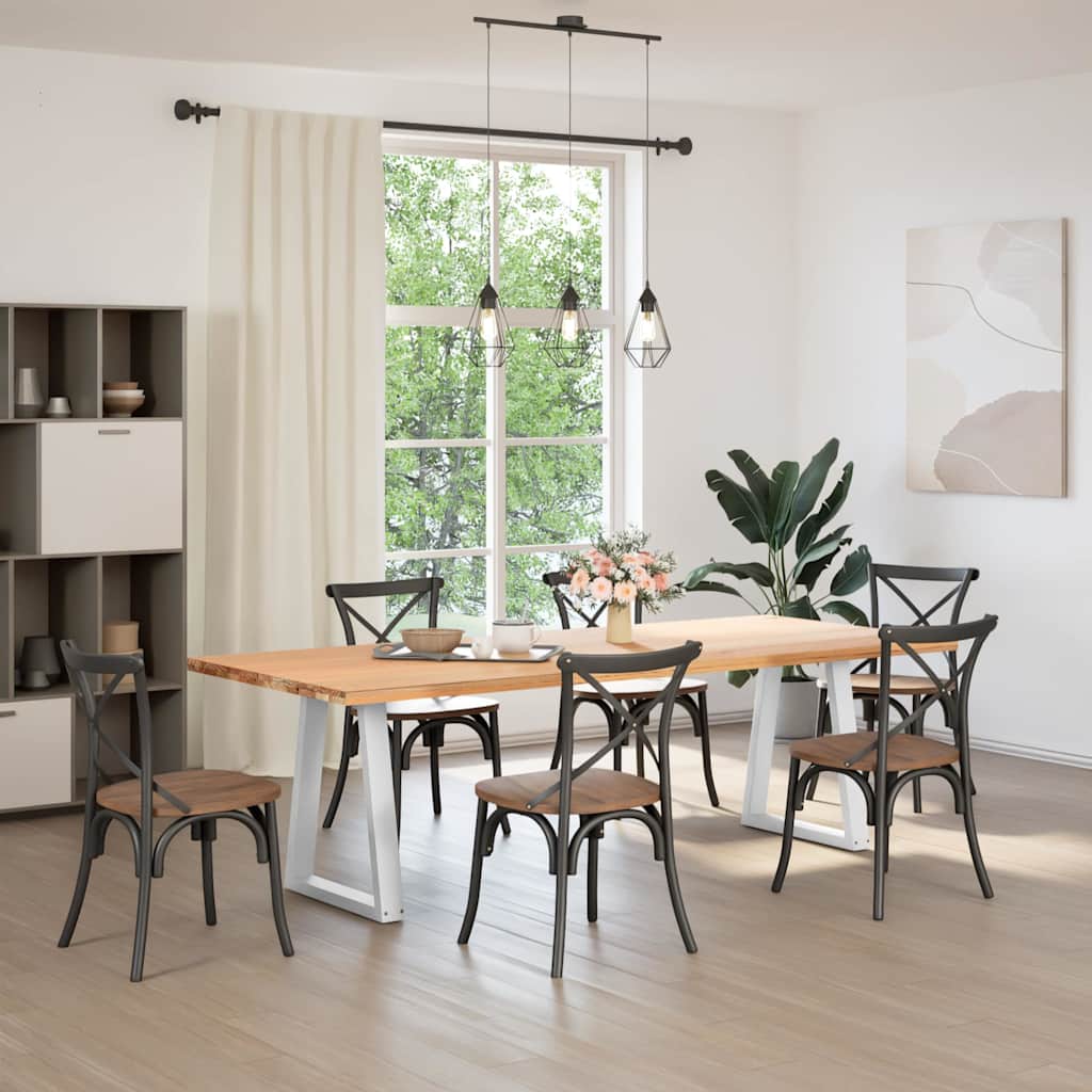 Πόδια Τραπεζαρίας Σχήματος V 2 τεμ. Λευκά 50x(72-73,3) εκ. Ατσάλι - Pakobazaar