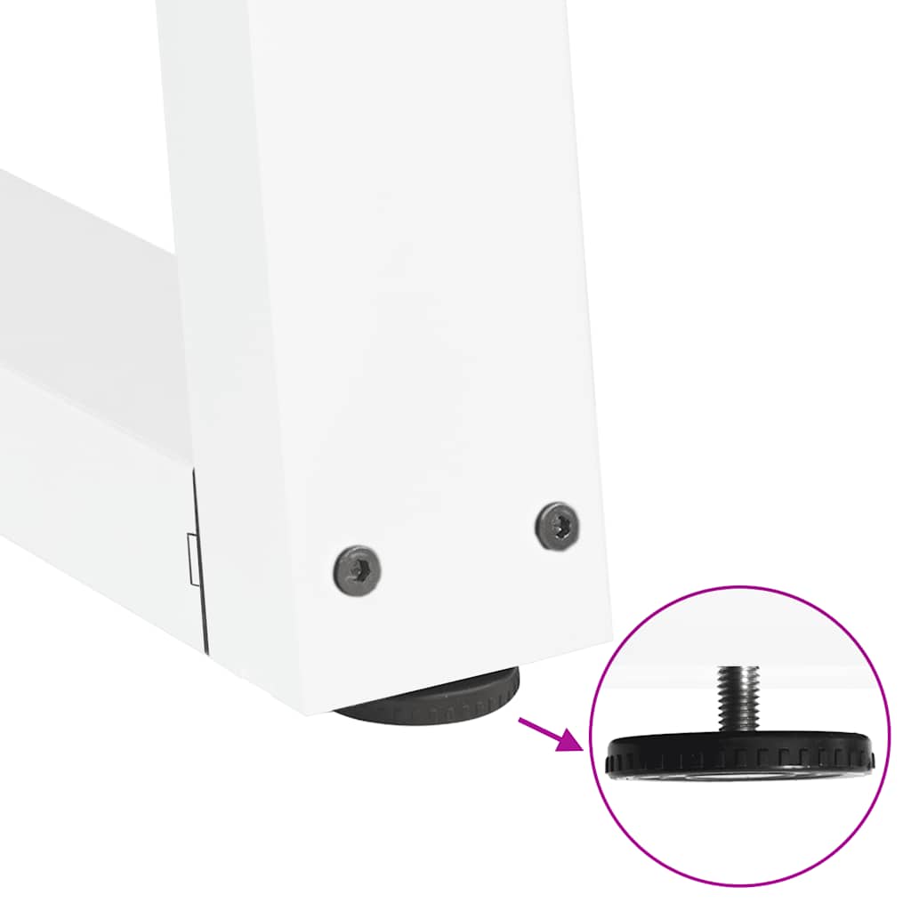 Πόδια Τραπεζαρίας Σχήματος V 2 τεμ. Λευκά 50x(72-73,3) εκ. Ατσάλι - Pakobazaar