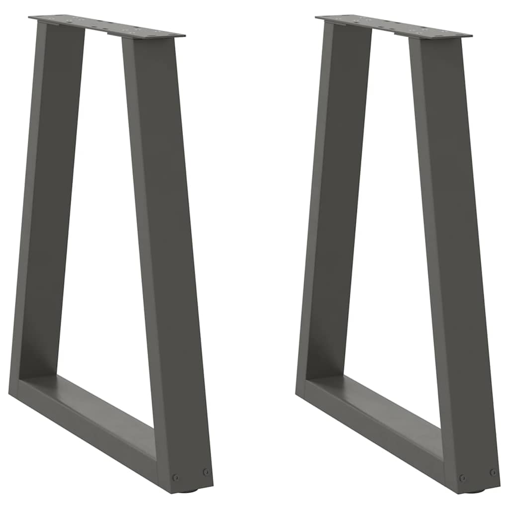 Πόδια Τραπεζαρίας Σχήματος V 2 τεμ. Ανθρακί 50x(72-73,3) εκ. Ατσάλι - Pakobazaar