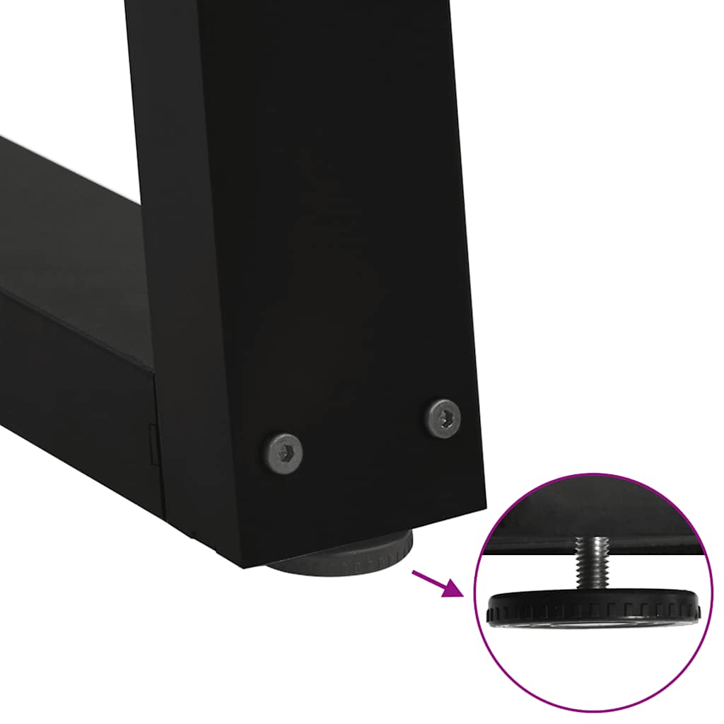 Πόδια Τραπεζαρίας Σχήματος V 2 τεμ. Μαύρο 70x(72-73,3) εκ. Ατσάλι - Pakobazaar