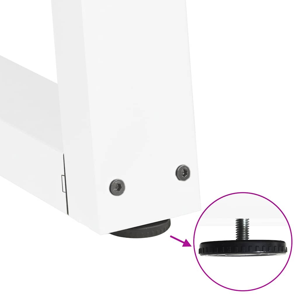 Πόδια Τραπεζαρίας Σχήματος V 2 τεμ. Λευκά 70x(72-73,3) εκ. Ατσάλι - Pakobazaar