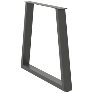 Πόδια Τραπεζαρίας Σχήματος V 2 τεμ. Ανθρακί 70x(72-73,3) εκ. Ατσάλι