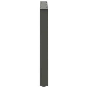 Πόδια Τραπεζαρίας Σχήματος V 2 τεμ. Ανθρακί 70x(72-73,3) εκ. Ατσάλι
