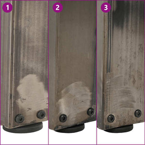 Πόδια Τραπεζαρίας Σχήματος V 2 τεμ. από Φυσικό Ατσάλι 70x(72-73,3) εκ. Ατσάλι