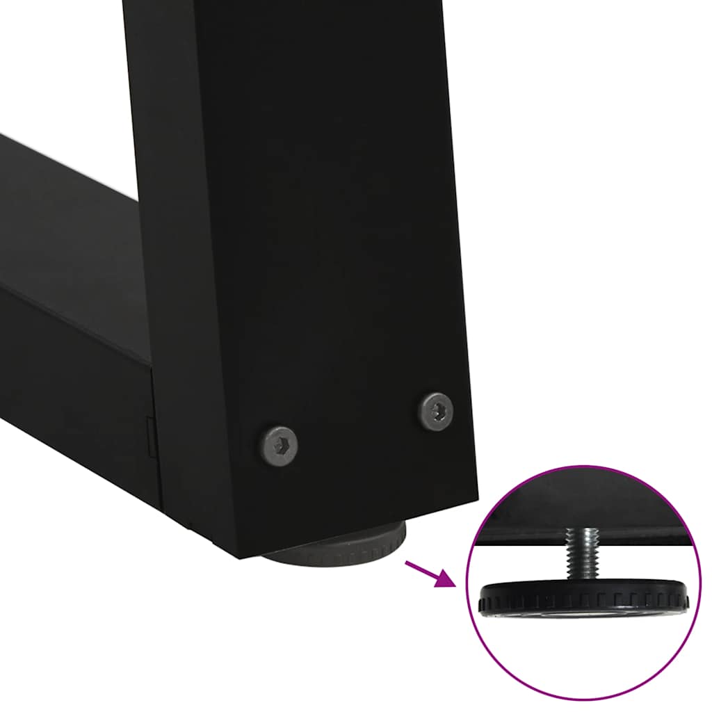 Πόδια Τραπεζαρίας Σχήματος V 2 τεμ. Μαύρο 80x(72-73,3) εκ. Ατσάλι - Pakobazaar