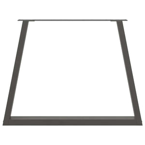 Πόδια Τραπεζαρίας Σχήματος V 2 τεμ. Ανθρακί 90x(72-73,3) εκ. Ατσάλι