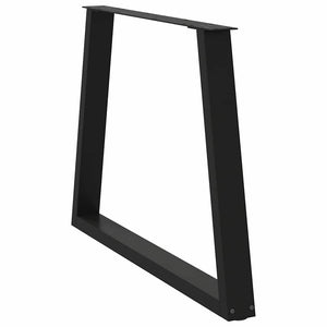 Πόδια Τραπεζαρίας Σχήματος V 2 τεμ. Μαύρο 100x (72-73,3) εκ. Ατσάλι