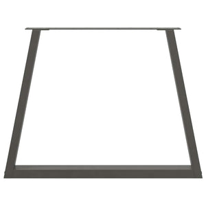 Πόδια Τραπεζαρίας Σχήματος V 2 τεμ. Ανθρακί 100x(72-73,3) εκ. Ατσάλι