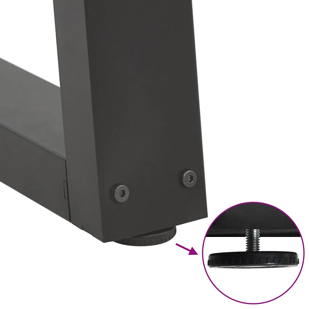 Πόδια Τραπεζαρίας Σχήματος V 3 τεμ. Ανθρακί 80x(72-73,3) εκ. Ατσάλι