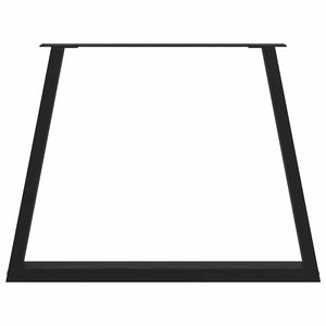Πόδια Τραπεζαρίας Σχήματος V 3 τεμ. Μαύρο 100x (72-73,3) εκ. Ατσάλι