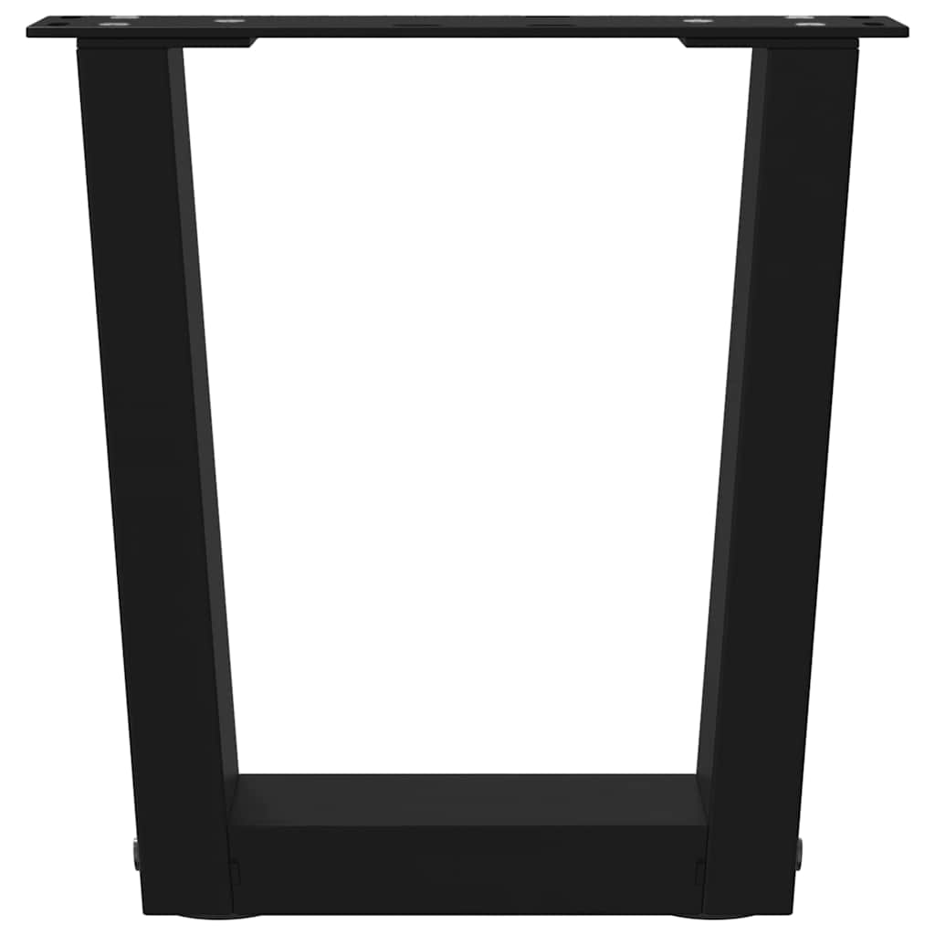 Πόδια Τραπεζιού Σαλονιού Σχήματος V 2 τεμ. Μαύρο 40x(30-31,3) εκ. Ατσάλι