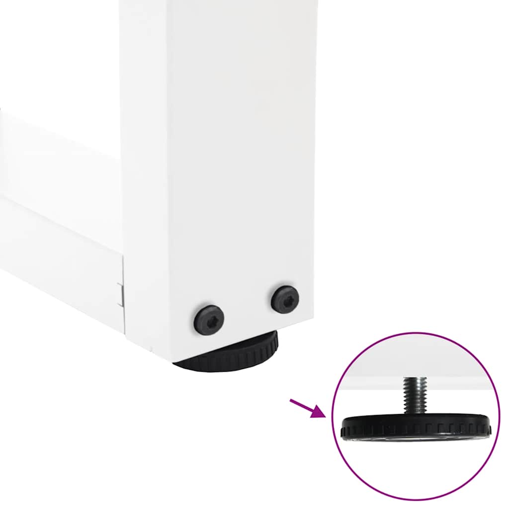 Πόδια Τραπεζιού Σαλονιού Σχήματος V 2 τεμ. Λευκά 50x(30-31,3) εκ. Ατσάλι