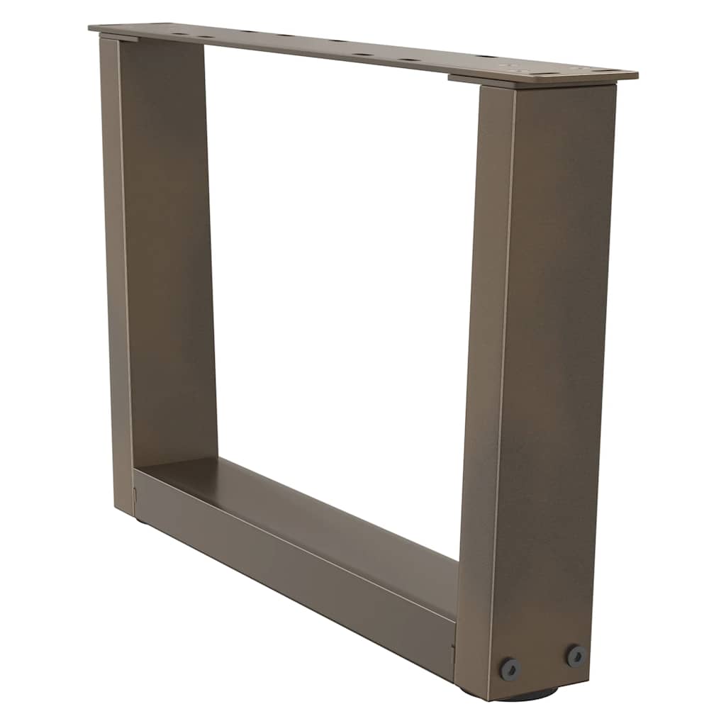 Πόδια Τραπεζιού Σαλονιού 2 τεμ. Σχήμα V από Φυσικό Ατσάλι 60x(30-31,3) εκ. Ατσάλι