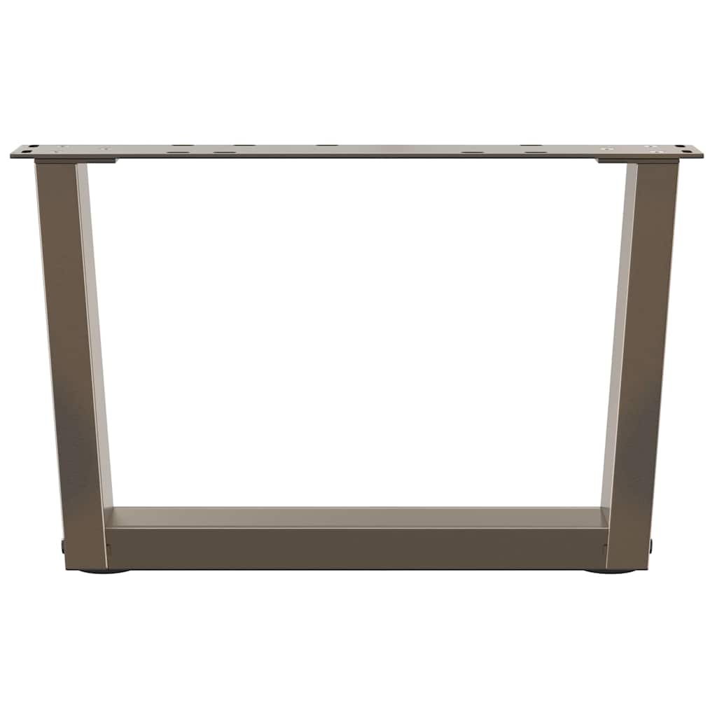 Πόδια Τραπεζιού Σαλονιού 2 τεμ. Σχήμα V από Φυσικό Ατσάλι 60x(30-31,3) εκ. Ατσάλι