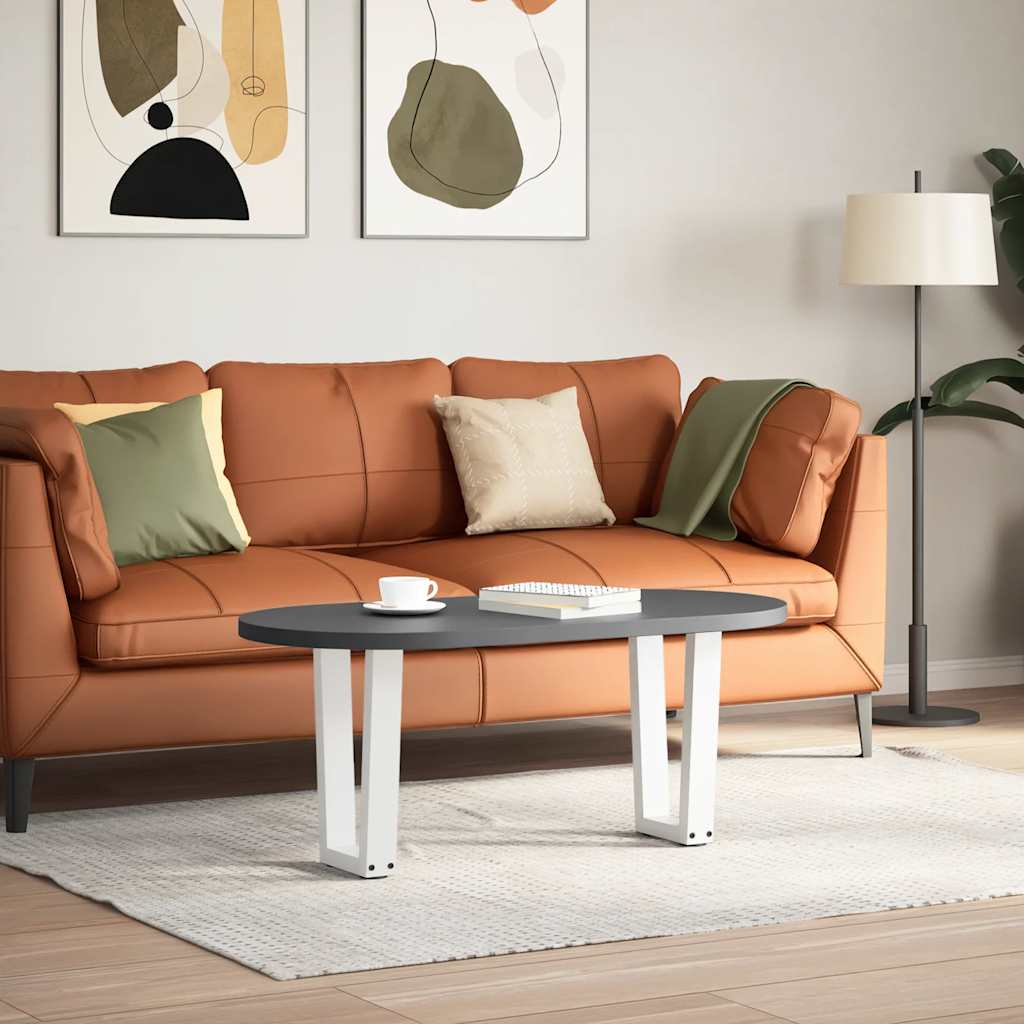 Πόδια Τραπεζιού Σαλονιού Σχήματος V 2 τεμ. Λευκά 28x(42-43,3) εκ. Ατσάλι - Pakobazaar