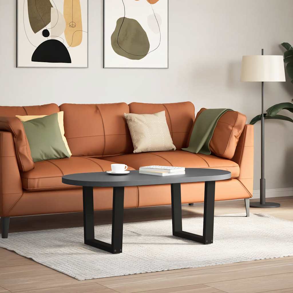 Πόδια Τραπεζιού Σαλονιού Σχήματος V 2 τεμ. Μαύρο 50x(42-43,3) εκ. Ατσάλι