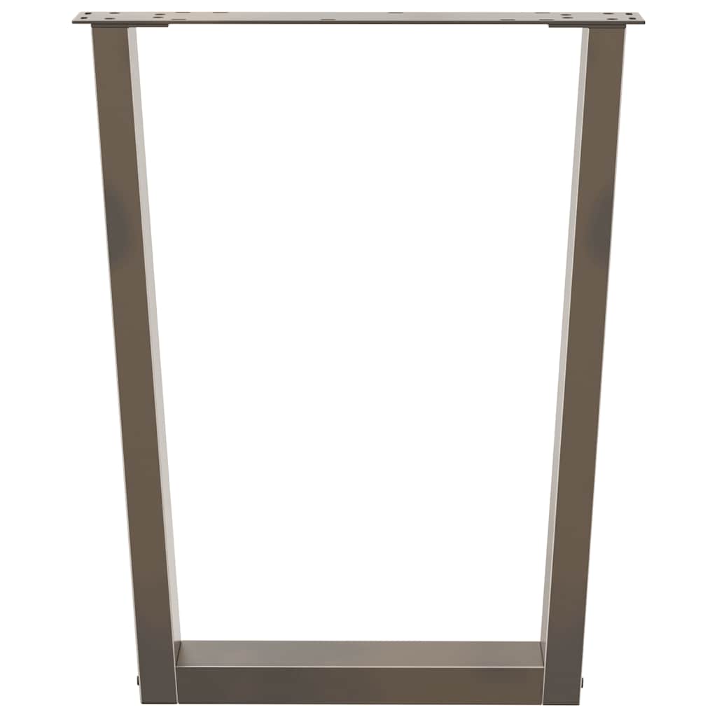 Πόδια Τραπεζαρίας Σχήματος V 2 τεμ. από Φυσικό Ατσάλι 60x(72-73,3) εκ. Ατσάλι