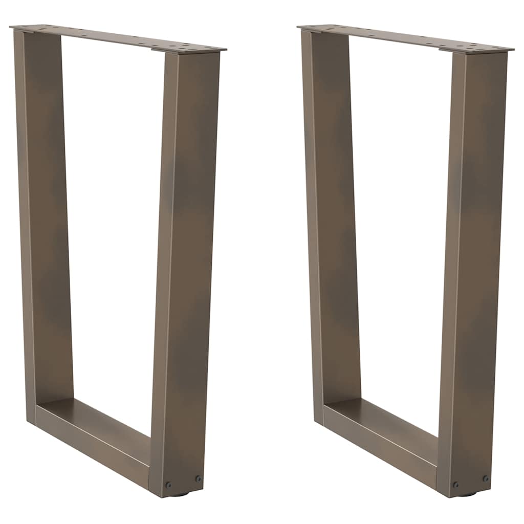 Πόδια Τραπεζαρίας Σχήματος V 2 τεμ. από Φυσικό Ατσάλι 70x(72-73,3) εκ. Ατσάλι