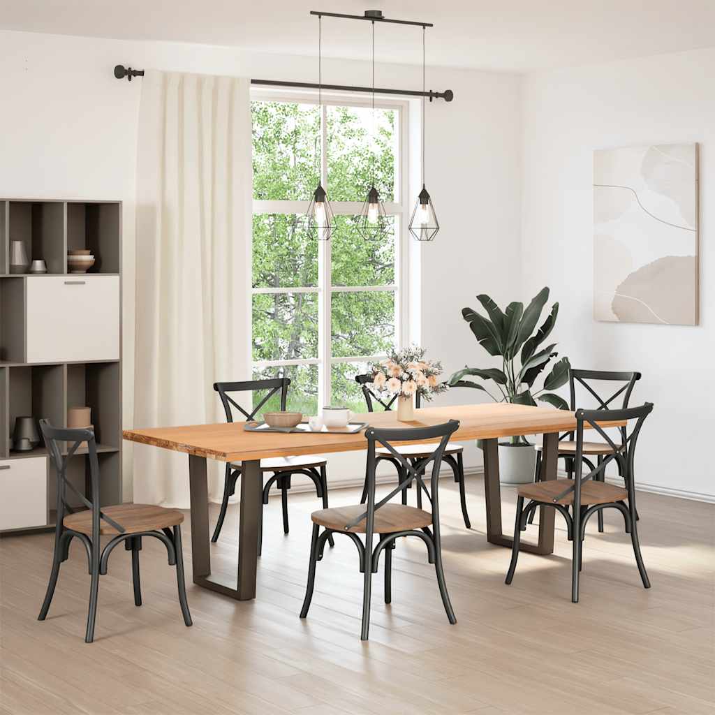 Πόδια Τραπεζαρίας Σχήματος V 2 τεμ. από Φυσικό Ατσάλι 70x(72-73,3) εκ. Ατσάλι