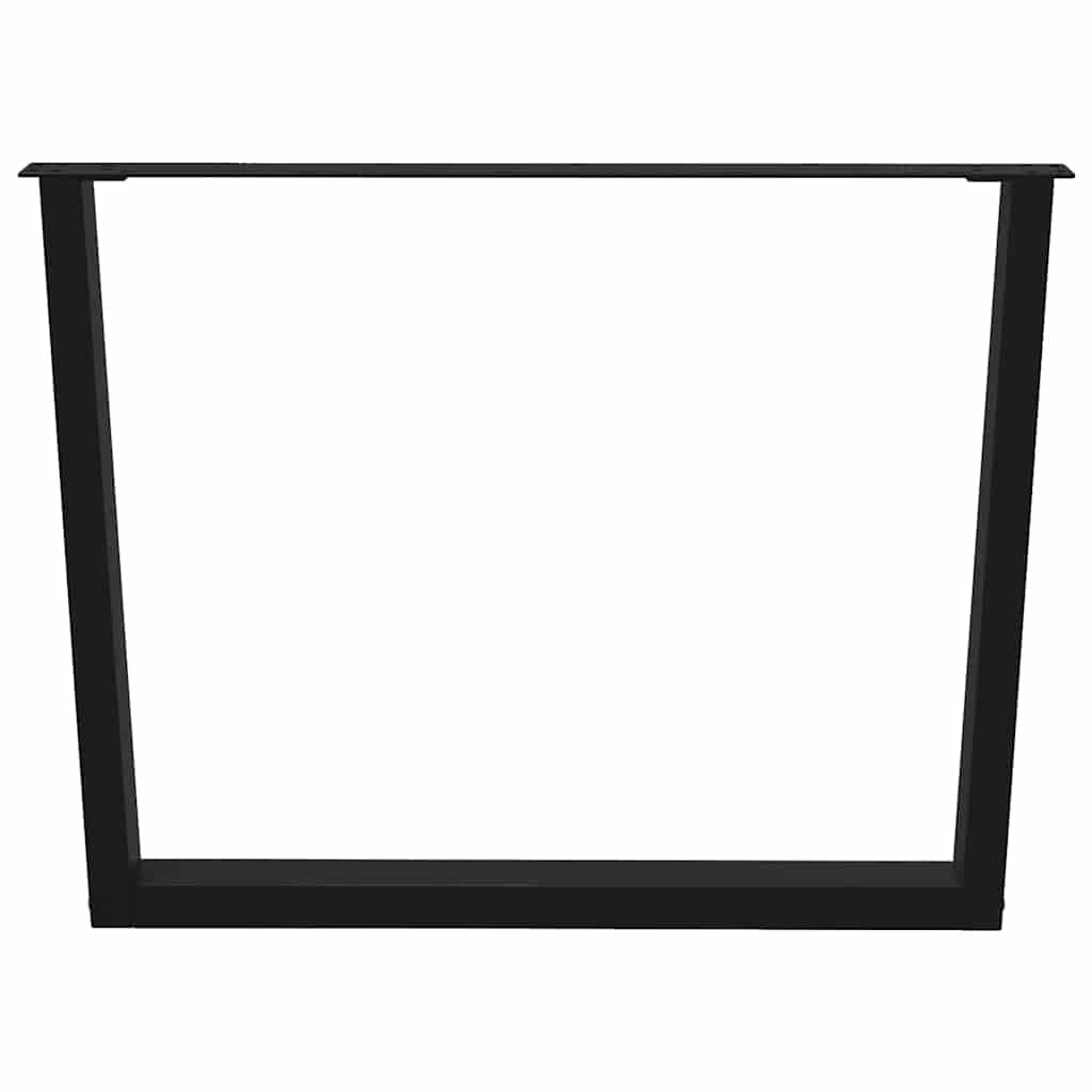 Πόδια Τραπεζαρίας Σχήματος V 2 τεμ. Μαύρο 100x (72-73,3) εκ. Ατσάλι