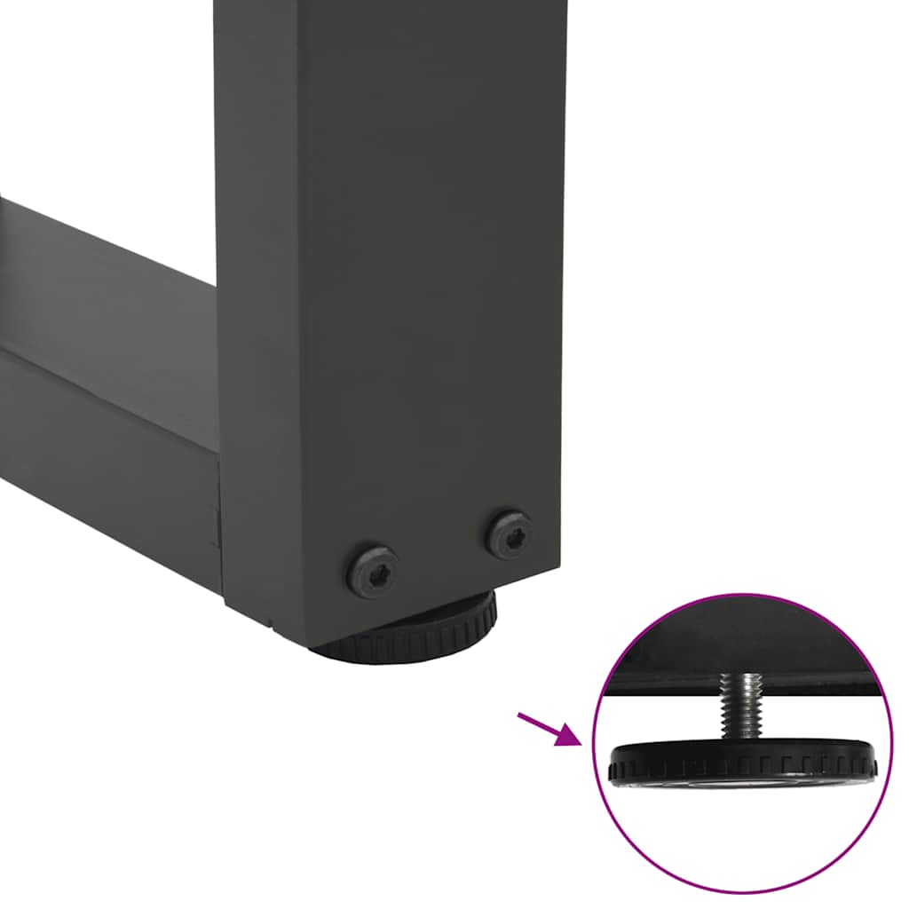 Πόδια Τραπεζαρίας Σχήματος V 2 τεμ. Ανθρακί 100x(72-73,3) εκ. Ατσάλι