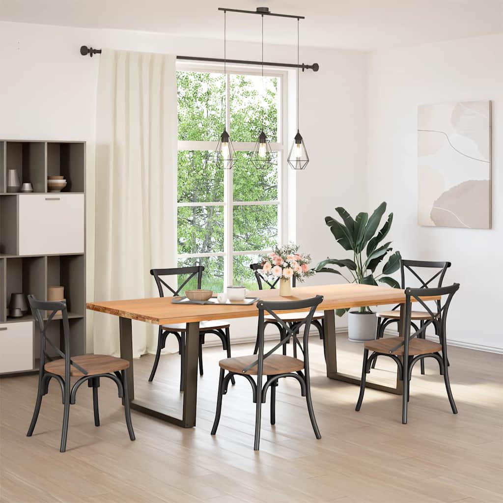 Πόδια Τραπεζαρίας Σχήματος V 2 τεμ. από Φυσικό Ατσάλι 100x(72-73,3) εκ. Ατσάλι