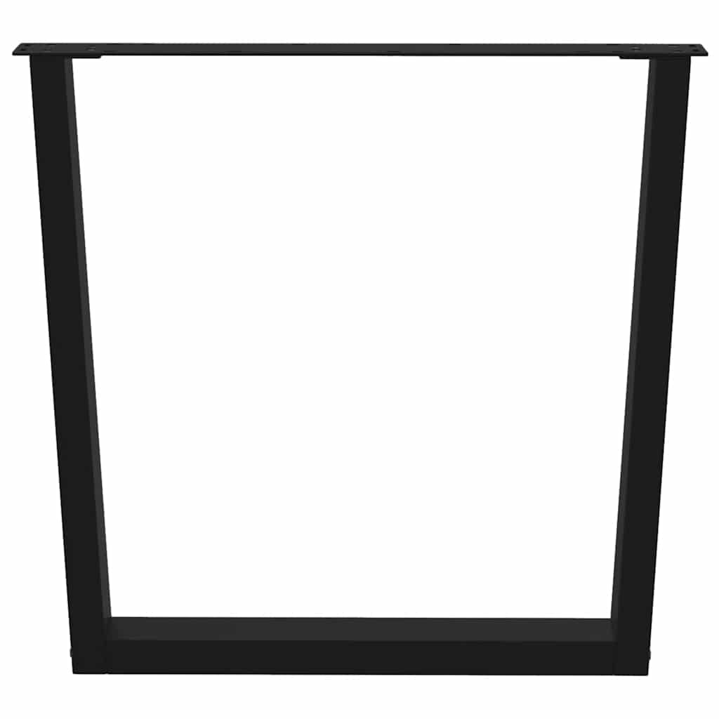 Πόδια Τραπεζαρίας Σχήματος V 3 τεμ. Μαύρο 80x(72-73,3) εκ. Ατσάλι