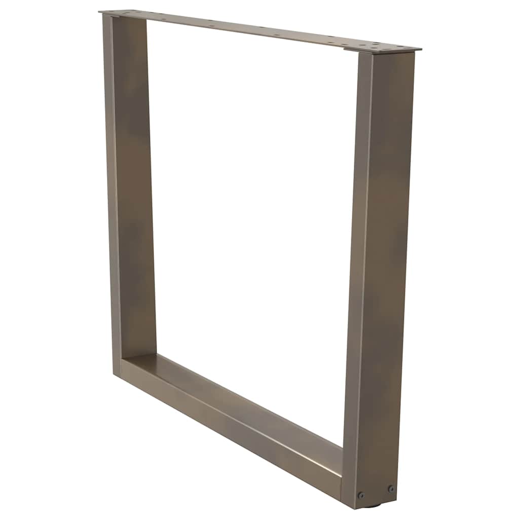 Πόδια Τραπεζαρίας 3 τεμ. Σχήμα V από Φυσικό Ατσάλι 100x(72-73,3) εκ. Ατσάλι