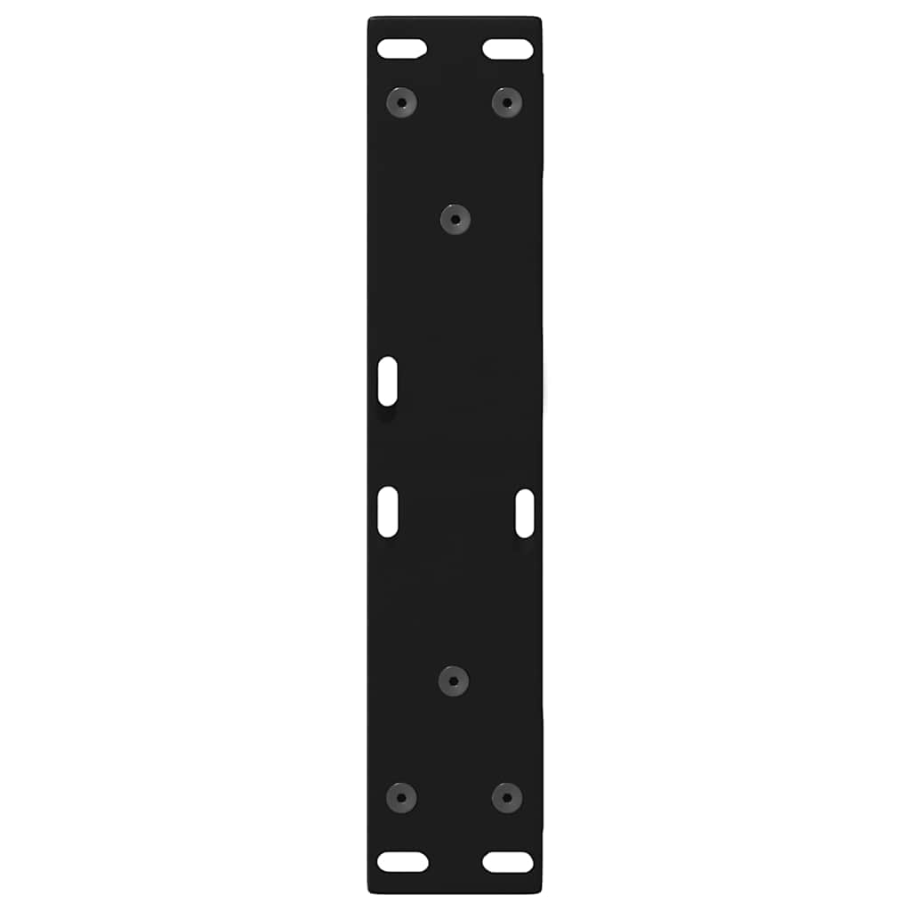 Πόδια Τραπεζιού Σαλονιού 2 τεμ. Μαύρο 40x(30-31,3) εκ. Ατσάλι