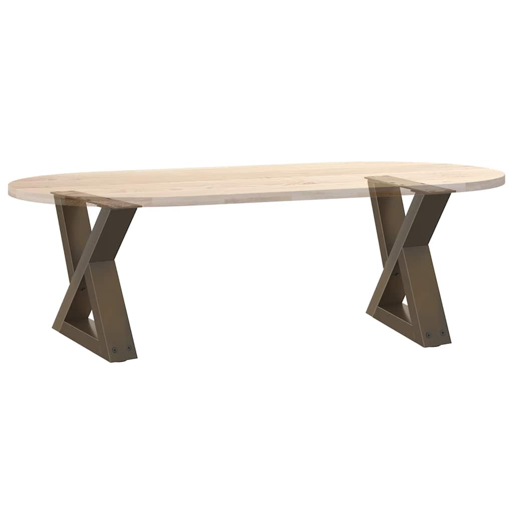 Πόδια Τραπεζιού Σαλονιού 2 τεμ. από Φυσικό Ατσάλι 40x(30-31,3) εκ. Ατσάλι