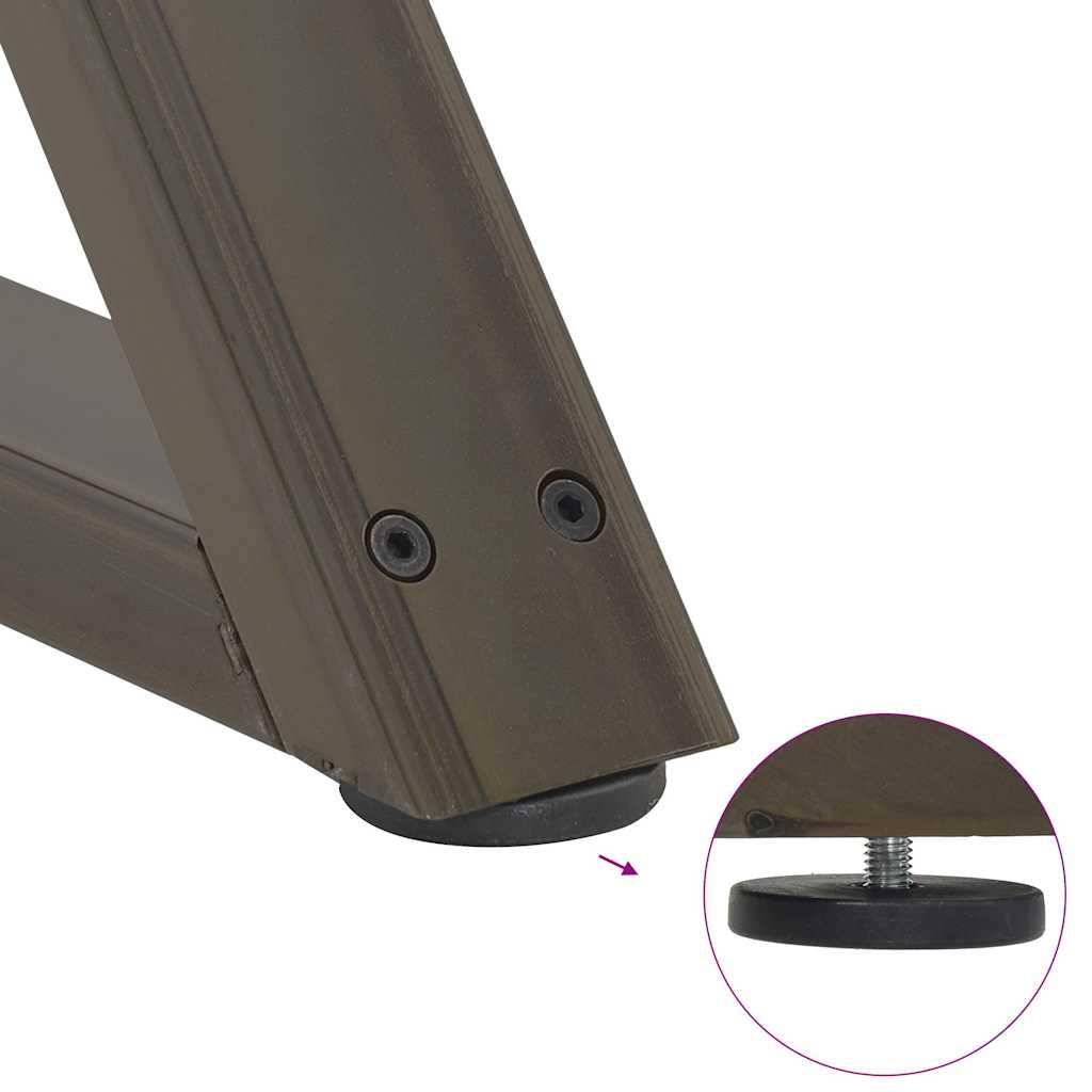 Πόδια Τραπεζιού Σαλονιού 2 τεμ. από Φυσικό Ατσάλι 40x(30-31,3) εκ. Ατσάλι