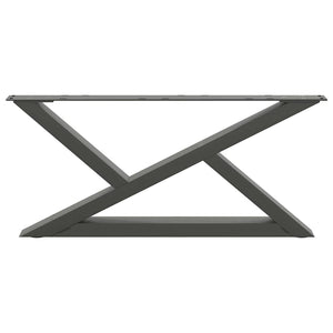 Πόδια Τραπεζιού Σαλονιού 2 τεμ. Ανθρακί 70x(30-31,3) εκ. Ατσάλι