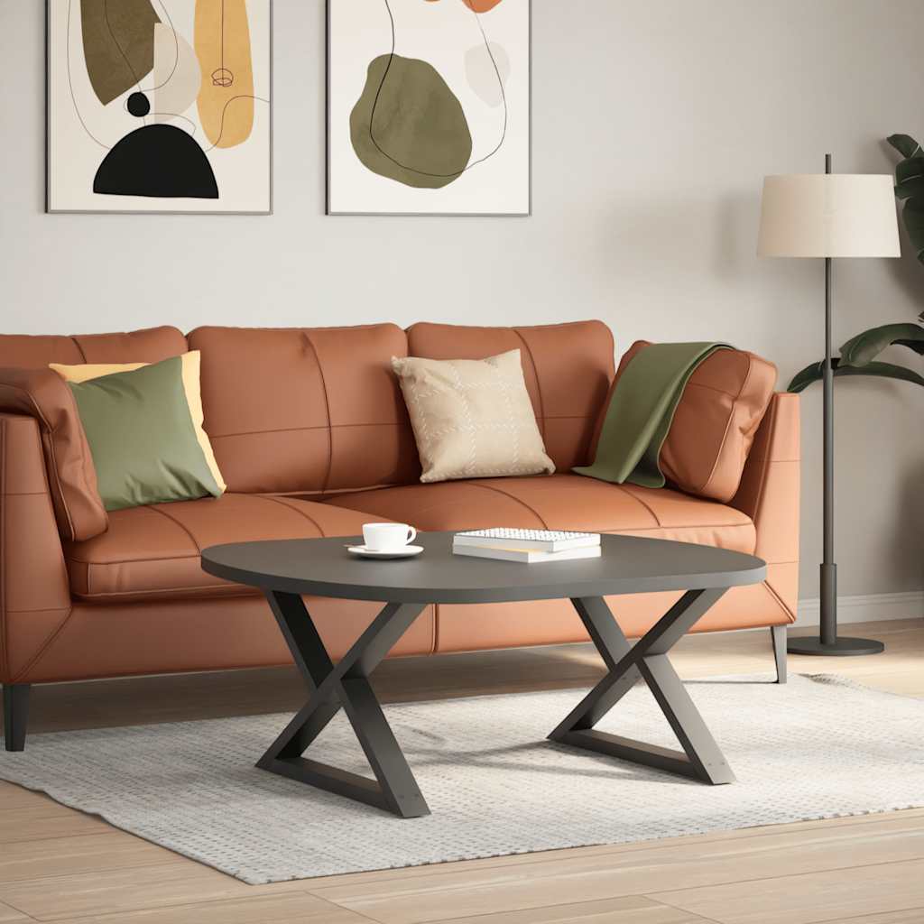 Πόδια Τραπεζιού Σαλονιού 2 τεμ. Ανθρακί 70x(42-43,3) εκ. Ατσάλι