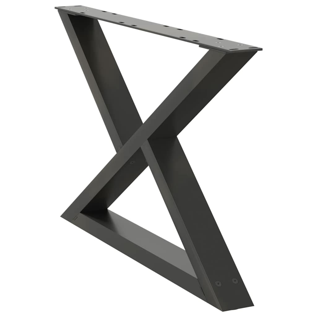 Πόδια Τραπεζιού Σαλονιού 2 τεμ. Ανθρακί 70x(42-43,3) εκ. Ατσάλι