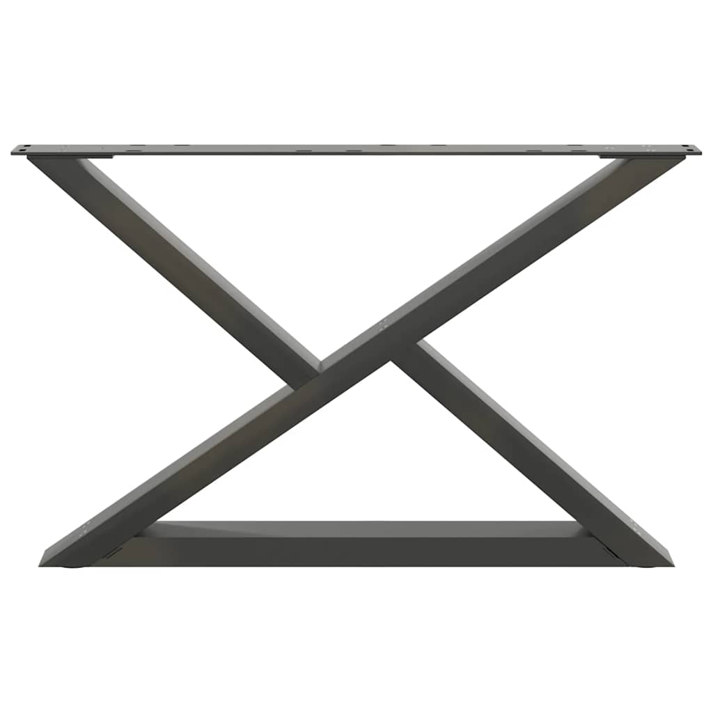 Πόδια Τραπεζιού Σαλονιού 2 τεμ. Ανθρακί 70x(42-43,3) εκ. Ατσάλι