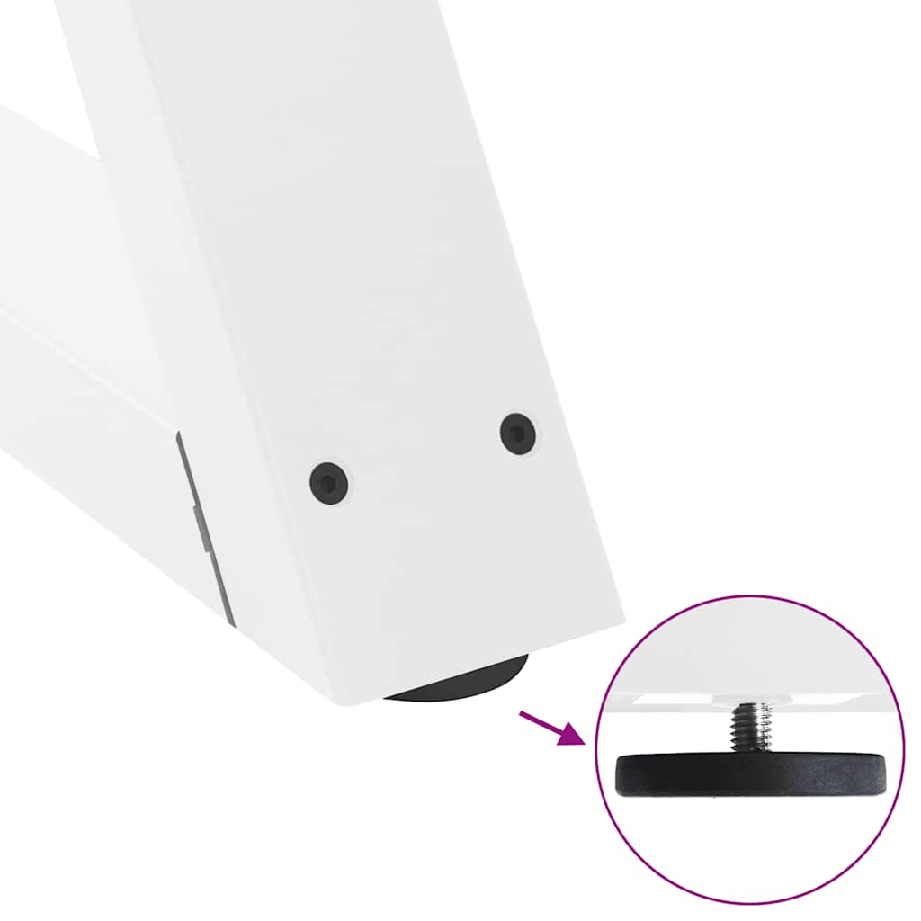 Πόδια Τραπεζαρίας 2 τεμ. Λευκά 50x(72-73,3) εκ. Ατσάλι