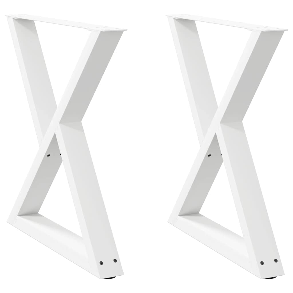 Πόδια Τραπεζαρίας 2 τεμ. Λευκά 70x(72-73,3) εκ. Ατσάλι - Pakobazaar