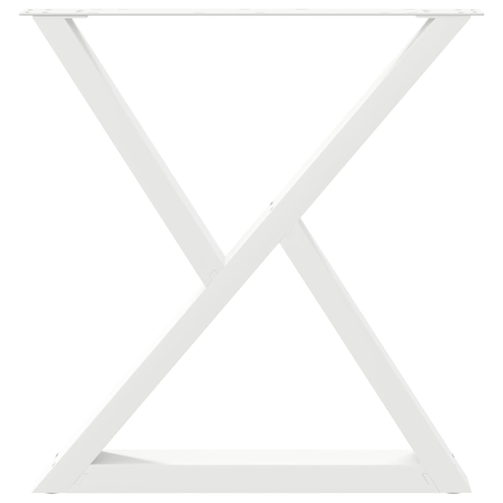 Πόδια Τραπεζαρίας 2 τεμ. Λευκά 70x(72-73,3) εκ. Ατσάλι - Pakobazaar