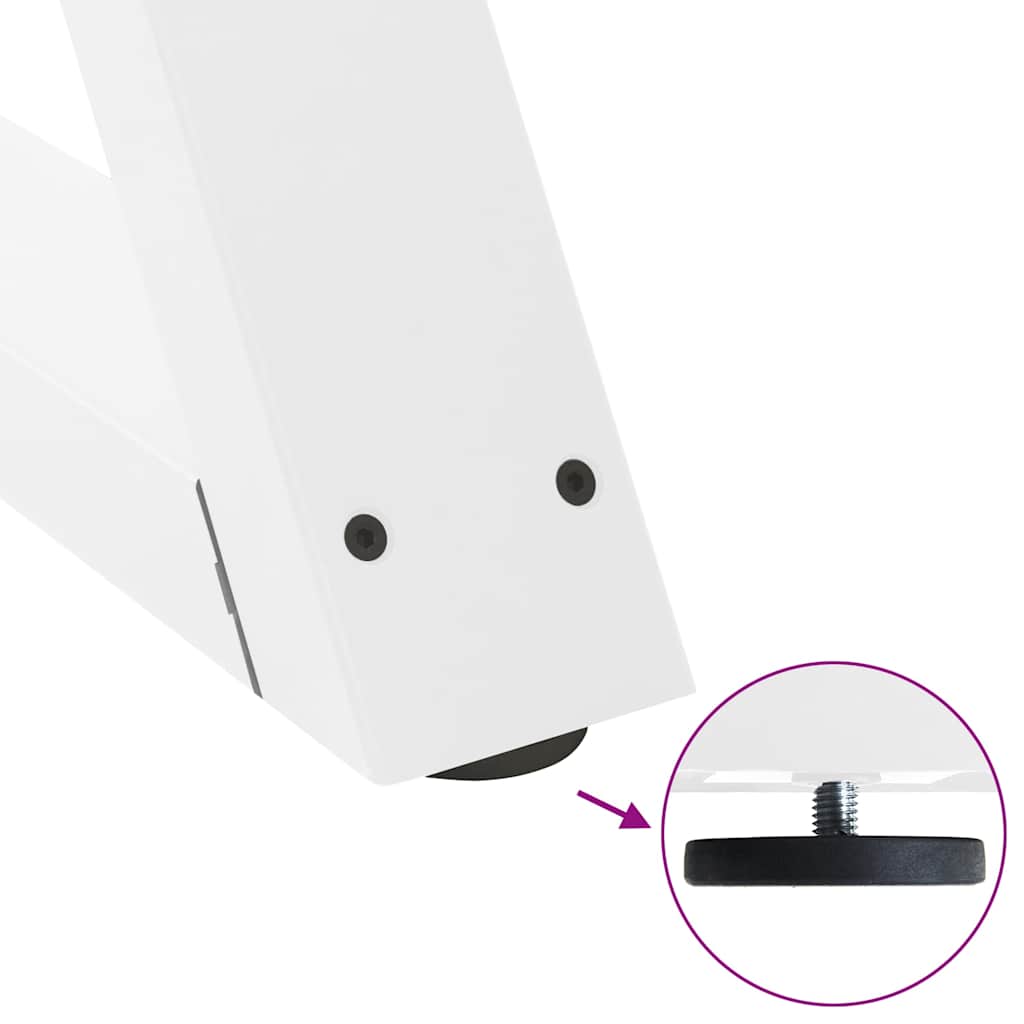 Πόδια Τραπεζαρίας 2 τεμ. Λευκά 70x(72-73,3) εκ. Ατσάλι - Pakobazaar