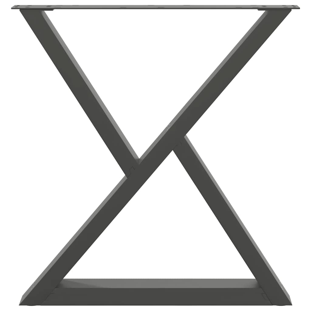 Πόδια Τραπεζαρίας 2 τεμ. Ανθρακί 70x(72-73,3) εκ. Ατσάλι