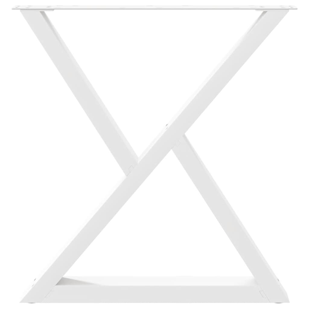 Πόδια Τραπεζαρίας 2 τεμ. Λευκά 80x(72-73,3) εκ. Ατσάλι