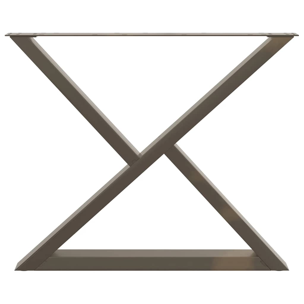 Πόδια Τραπεζαρίας 2 τεμ. από Φυσικό Ατσάλι 90x(72-73,3) εκ. Ατσάλι