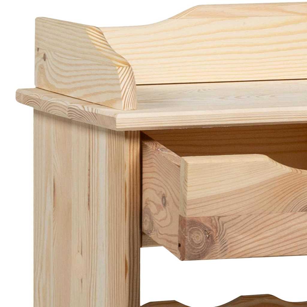 Ράφι Κρασιού Φυσικό 58 x 28 x 90 εκ. Στερεό ξύλο πεύκου