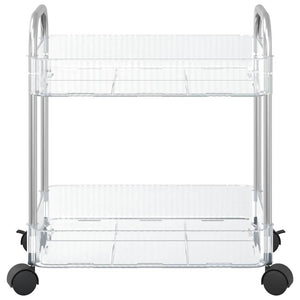 Καρότσι αποθήκευσης 2 Επίπεδα Διαφανές 37x28x43,5 εκ. Ακρυλικό - Pakobazaar