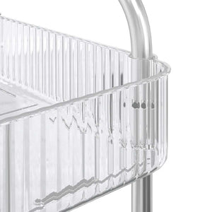 Καρότσι αποθήκευσης 2 Επίπεδα Διαφανές 37x28x43,5 εκ. Ακρυλικό - Pakobazaar