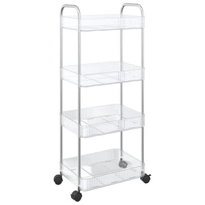 Καρότσι αποθήκευσης 4 Επίπεδα Διαφανές 37x28x95 εκ. Ακρυλικό