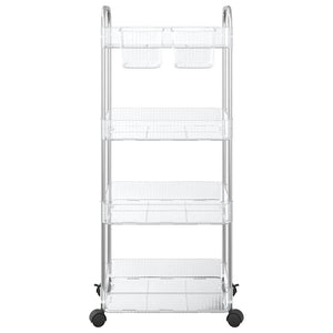Καρότσι αποθήκευσης 4 Επίπεδα Διαφανές 37x28x95 εκ. Ακρυλικό