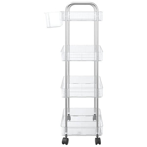 Καρότσι αποθήκευσης 4 Επίπεδα Διαφανές 37x28x95 εκ. Ακρυλικό